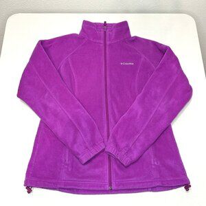 COLUMBIA purple‎ zip up fleece jacket